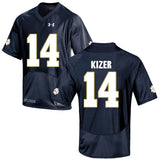 Norte Dame Fighting Irish Kizer 14 Football Jersey - Navy Blue
