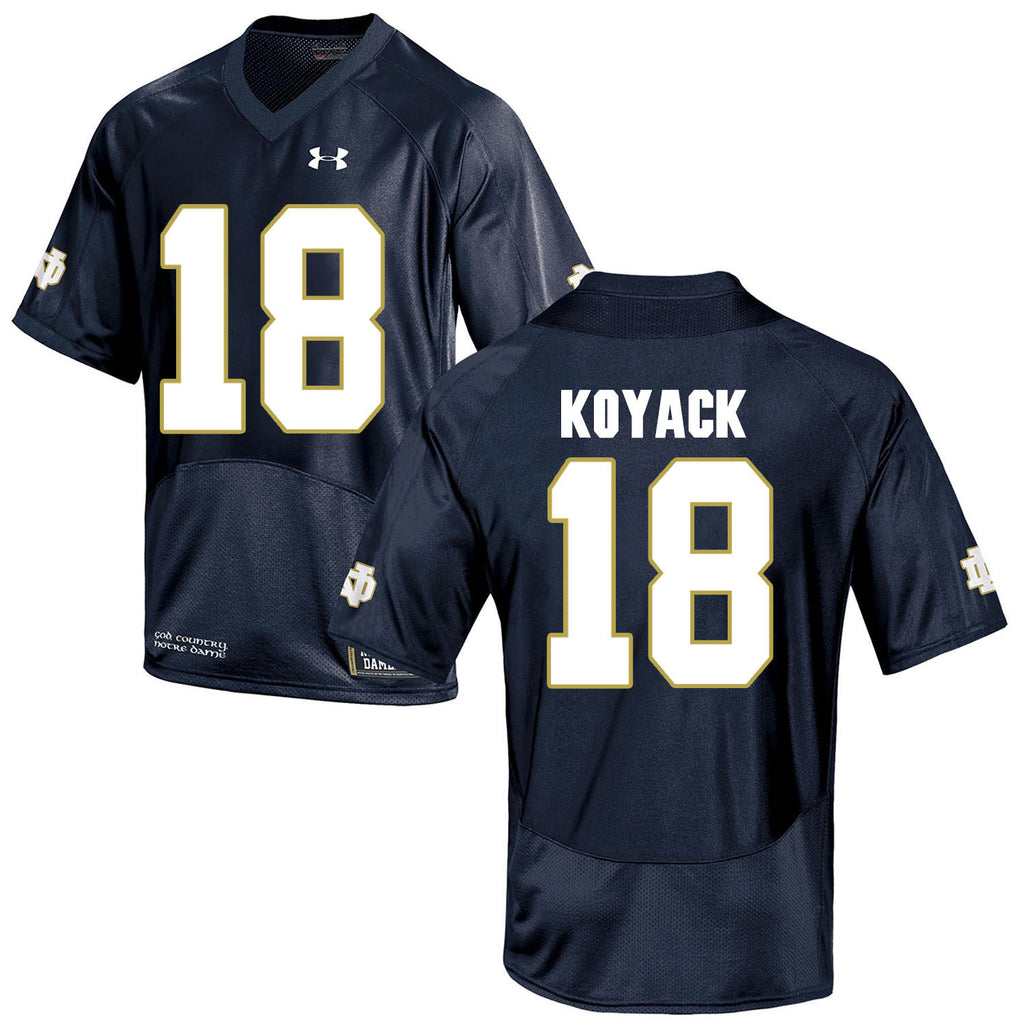 Norte Dame Fighting Irish Koyack 18 Football Jersey - Navy Blue