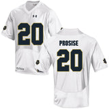 Norte Dame Fighting Irish Prosise 20 Football Jersey - White