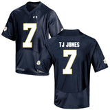 Norte Dame Fighting Irish TJ Jones 7 Football Jersey - Navy Blue