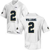 Norte Dame Fighting Irish WILLIAMS 2 Football Jersey - White