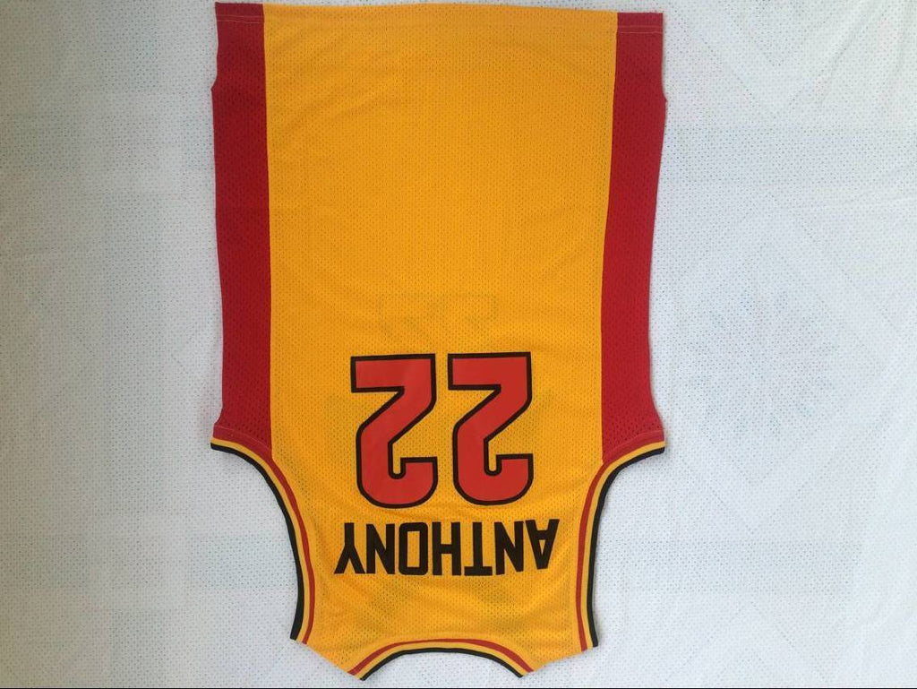 Oak Hill High School #22 Carmelo Anthony Anthony High School 22 # Red Jersey Style 3
