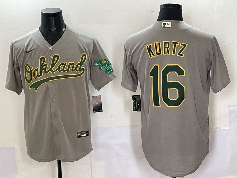 Oakland Athletics #16 Nick Kurtz Athletics Adult Style 3