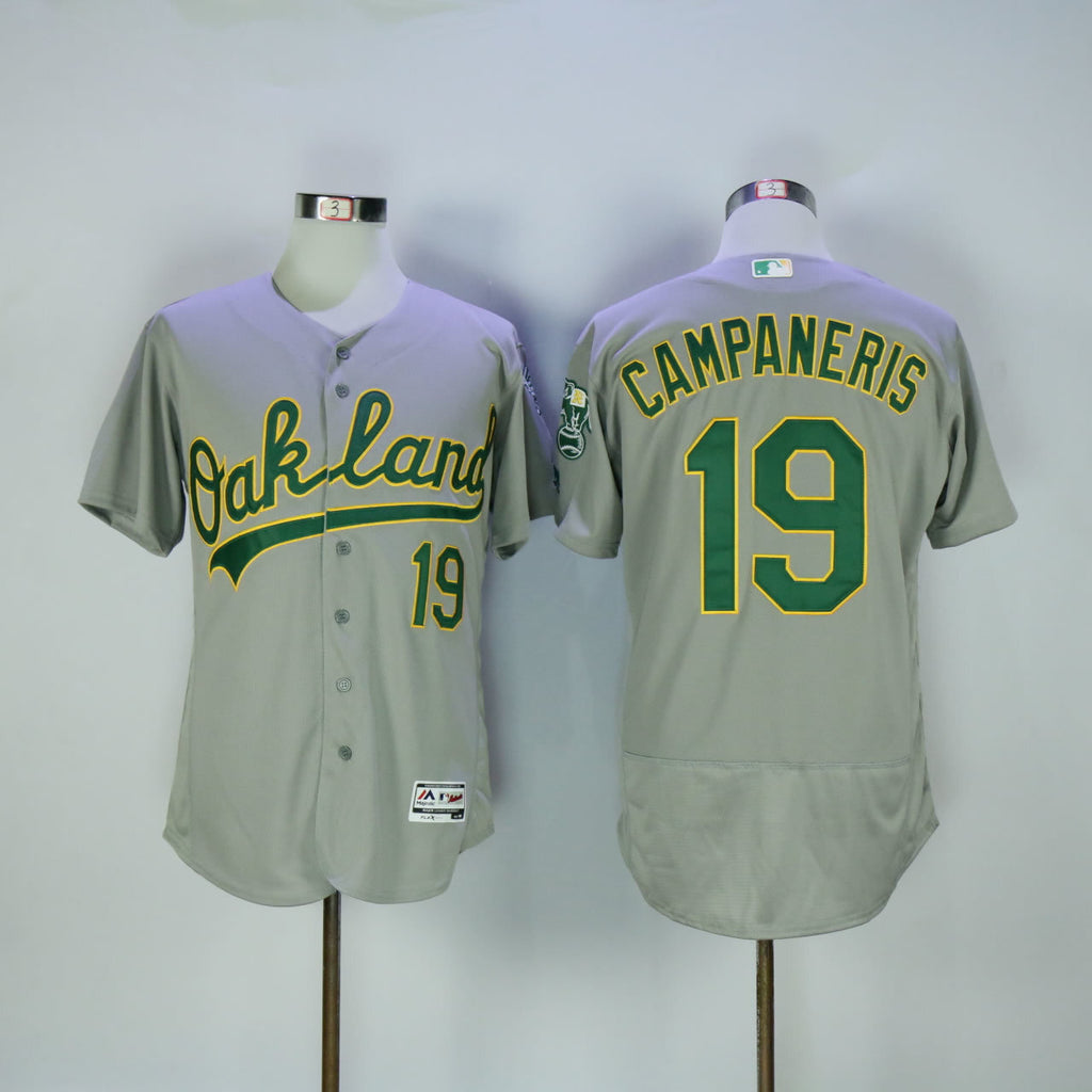 Oakland Athletics #19 Bert Campaneris Athletics 19 Gray Elite Edition Style 1