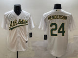 Oakland Athletics #24 Rickey Henderson Athletics Fan Edition Style 3