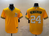 Oakland Athletics #24 Rickey Henderson Athletics Retro Adult