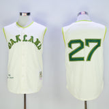 Oakland Athletics #27 Athletics 27 Off-White Retro