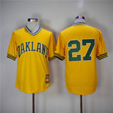 Oakland Athletics #27 Athletics 27 Yellow New Inverted