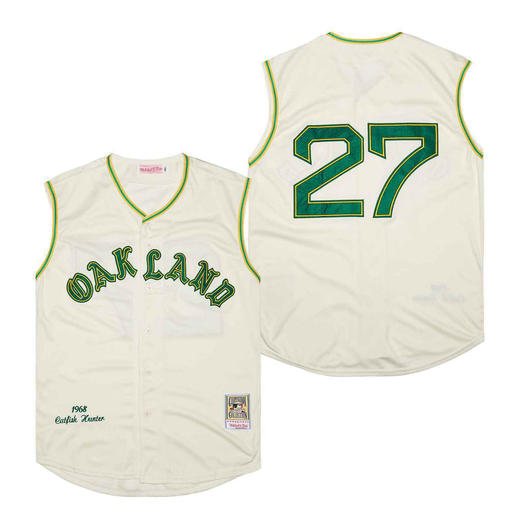 Oakland Athletics #27 Catfish Hunter Athletics 271968 Retro