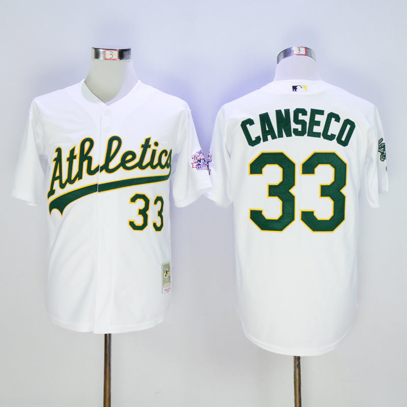 Oakland Athletics #33 Athletics 33 White Retro Edition