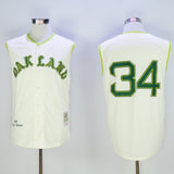 Oakland Athletics #34 Athletics 34 Off-White Retro