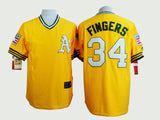 Oakland Athletics #34 Athletics 34 Yellow
