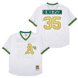 Oakland Athletics #35 Rickey Henderson Style 3