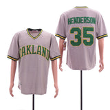 Oakland Athletics #35 Rickey Henderson Style 4