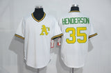 Oakland Athletics #35 Rickey Henderson Style 6