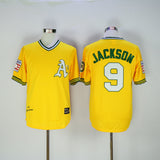 Oakland Athletics #9 Reggie Jackson Athletics 9 Green Retro