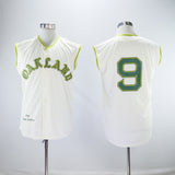 Oakland Athletics #9 Reggie Jackson Athletics 9 Off-White Retro Style 2