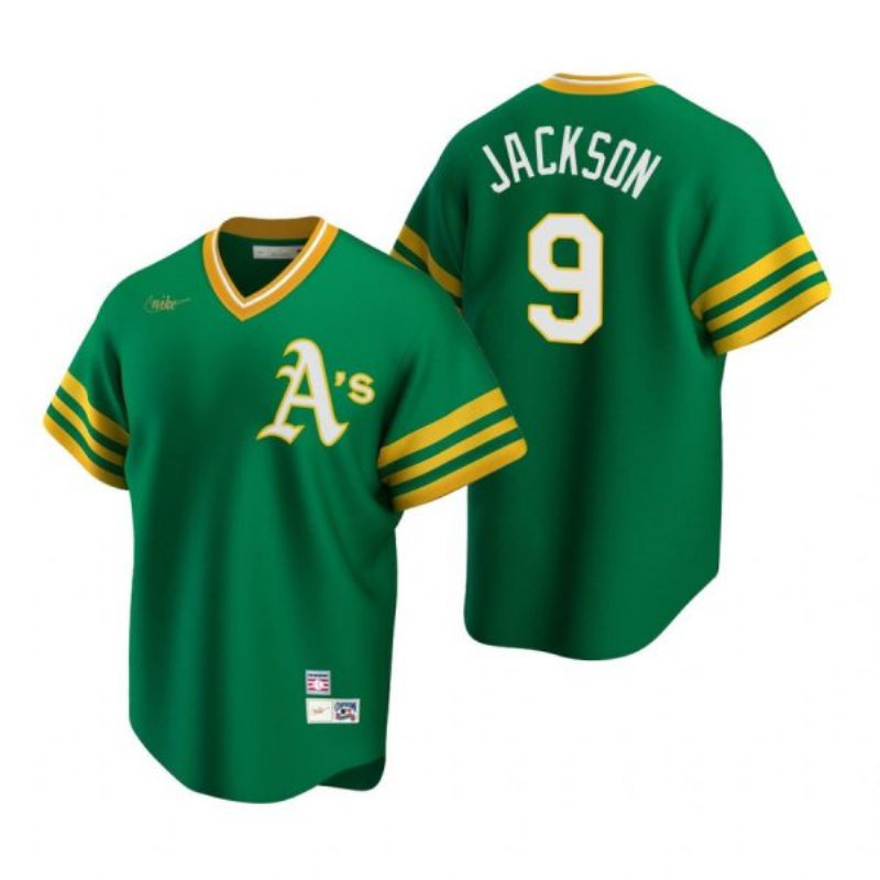 Oakland Athletics #9 Reggie Jackson Athletics Retro Adult Style 1