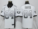 Oakland Raiders 84 Brown Vapor Untouchable Drift Fashion White Elite Jersey