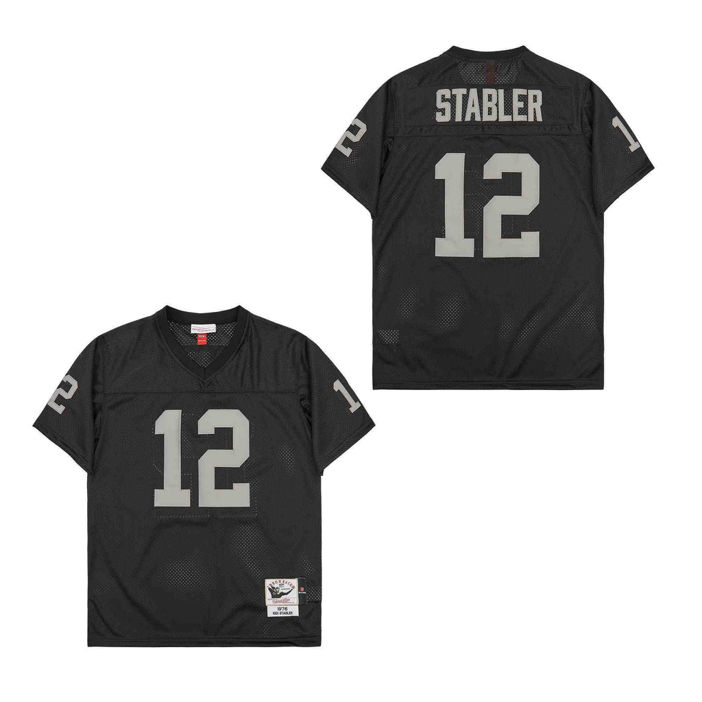 Oakland Raiders #12 Ken Stabler #STABLER Black 12 #