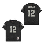 Oakland Raiders #12 Ken Stabler #STABLER Black 12 #