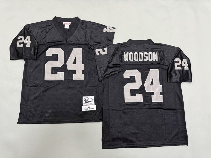 Oakland Raiders #24 Charles Woodson Los Angeles Raiders Style 1