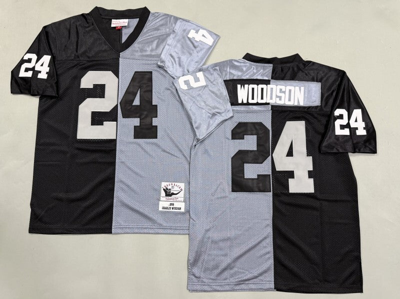 Oakland Raiders #24 Charles Woodson Los Angeles Raiders Style 2