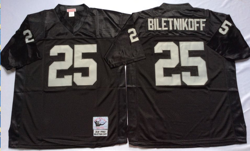 Oakland Raiders #25 Fred Biletnikoff Throwback Style 2