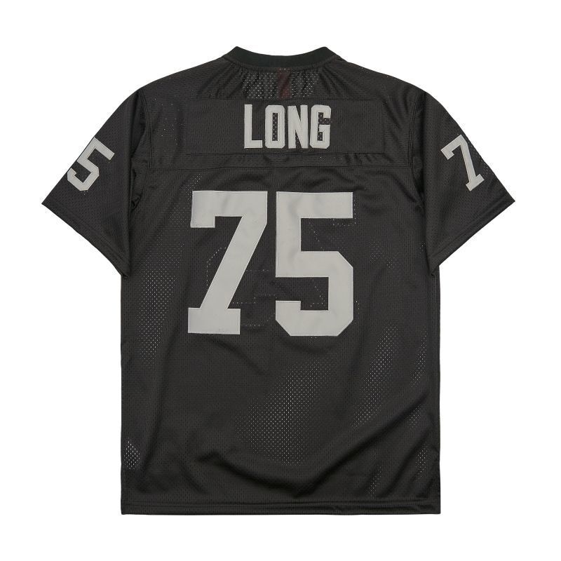 Oakland Raiders #75 Howie Long long#75 Black Style 1