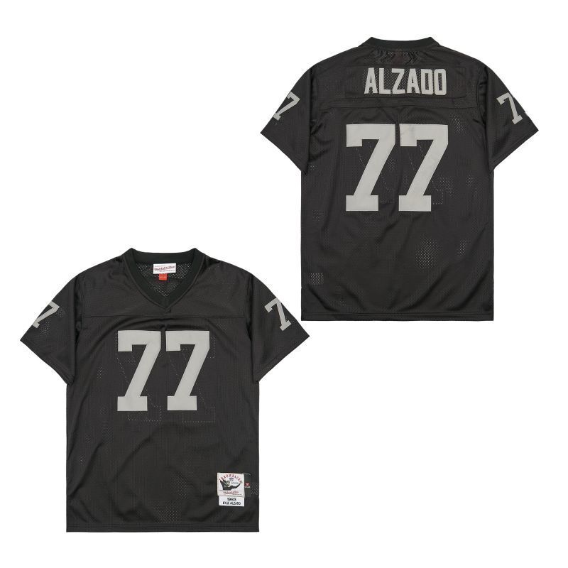 Oakland Raiders #77 Lyle Alzado alza00#77 Black Style 3