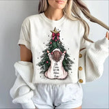Oh Come Let Us Adore Him, Jesus Christmas, Coquette Christmas Tree Christian Christmas Tshirt