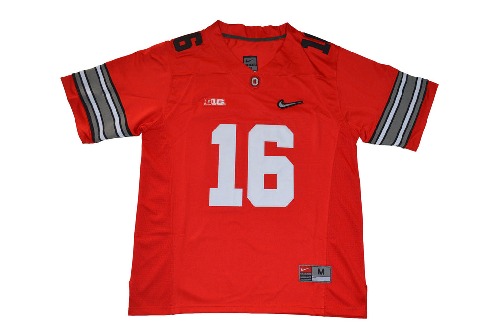 Ohio 16 J.T Barrett IV Diamond Red . Front