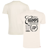 Oklahoma City Thunder Cream 2025 Finals Champions Metallic Logo Tri-Blend T-Shirt