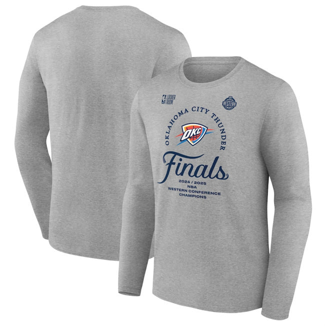 Oklahoma City Thunder Heather Gray 2025 Western Conference Champions Locker_1
