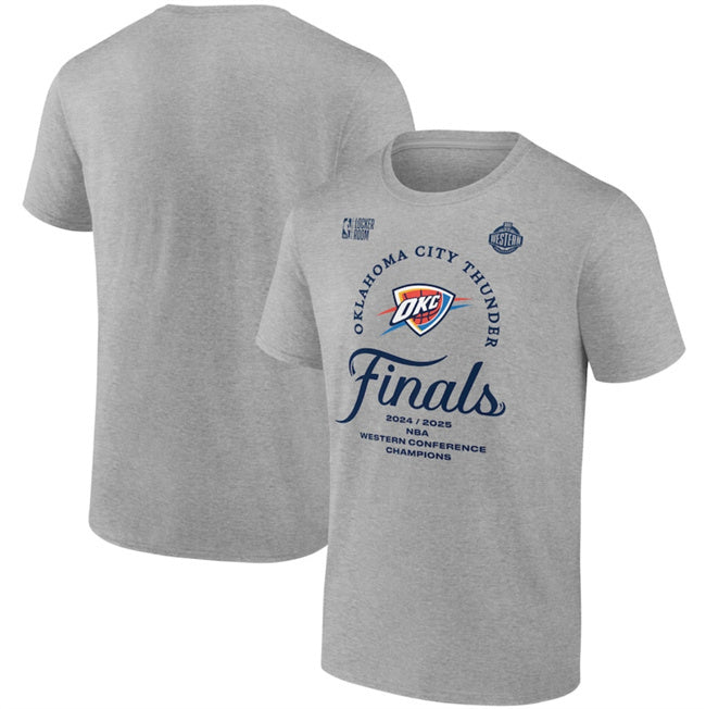 Oklahoma City Thunder Heather Gray 2025 Western Conference Champions Lockers
