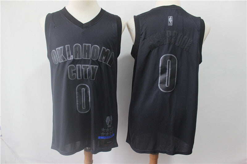 Oklahoma City Thunder #0 Russell Westbrook Thunder 0 # 2019 New Black MVP Honor Jersey