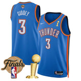 Oklahoma City Thunder #3 Dillon Jones Blue 2025 Finals Patch And Finals Champions
