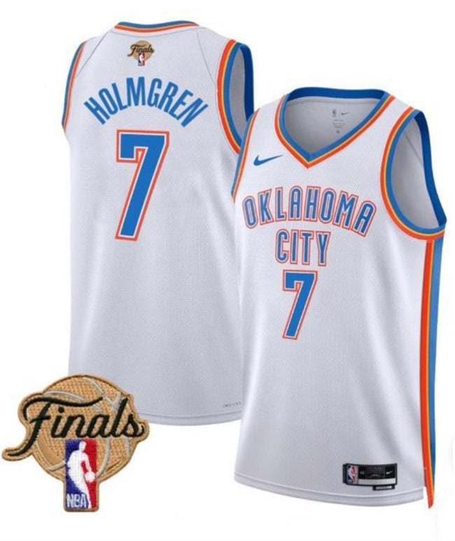 Oklahoma City Thunder #7 Chet Holmgren White 2025 Finals Association Edition