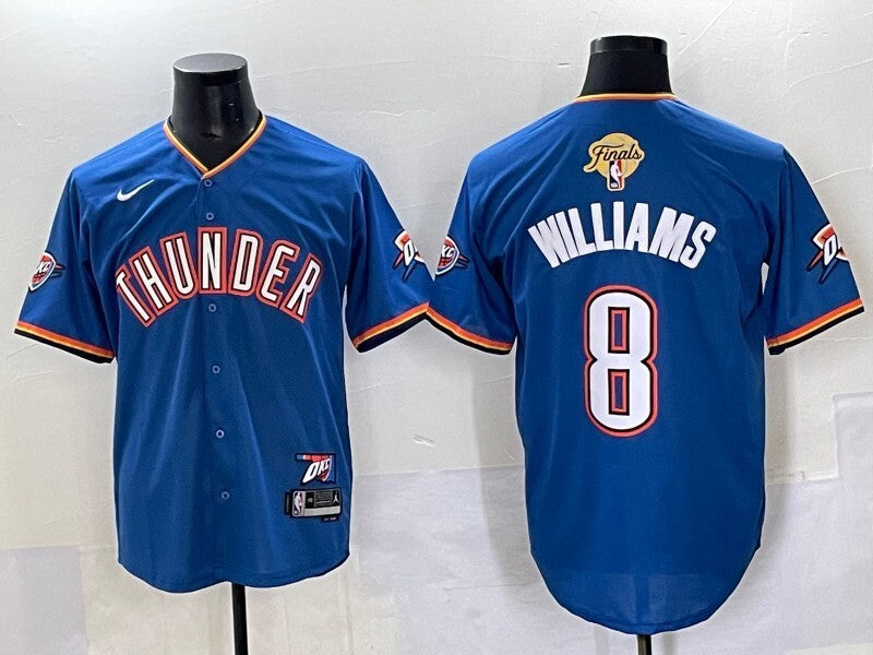 Oklahoma City Thunder #8 Jalen Williams nba Collaboration Style 5