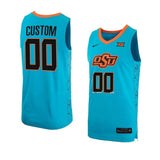 Oklahoma State Cowboys Custom Alternate Basketball Replica Jersey Turquoise_conew1