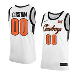 Oklahoma State Cowboys Custom Classic Basketball Replica Jersey White_conew2