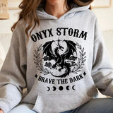 Onyx Storm Shirt , Fourth Wing Shirt , Basgiath War College Hoodie, Onyx Storm Shirt, Bookish, Xaden, Romantasy, Unisex Sweater Pullover Tee