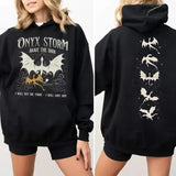 Onyx Storm Sweatshirt, Dragon Rider Shirt, Fourth Wing Hoodie, Basgiath War College, Fantasy Readers Tshirt, Brave The Dark Hoodie, Unisex Sweater Pullover Tee