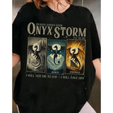 Onyx Storm T-Shirt , Dragon Rider,Fourth Wing Series Shirt , Bookish Tee Gift For Book Lover,Fantasy Book , Tairn&Andarna