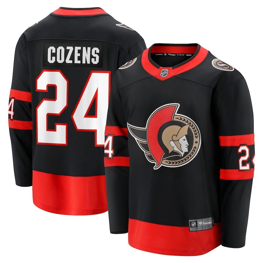 Ottawa Senators #24 Dylan Cozens Home Breakaway Jersey - Black
