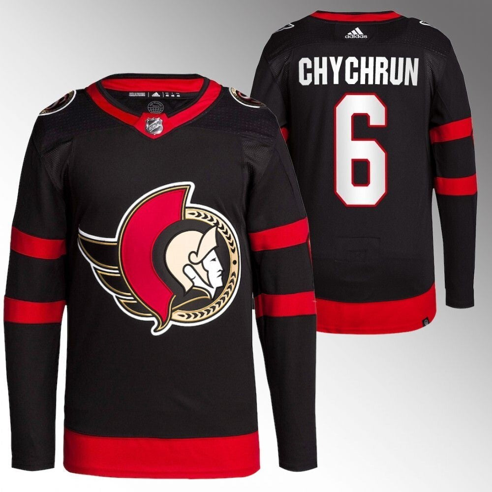 Ottawa Senators #6 Jakob Chychrun Black Home Jersey