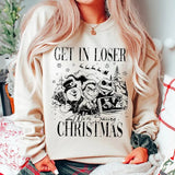 Oversized The Nightmare Before Christmas Shirt, Get In Loser We're Saving Christmas Shirt, Snowman Jack Skellington Shirt, Matching Tee