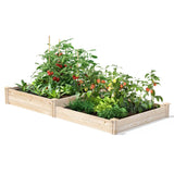 4 ft x 8 ft Pine Wood 2 Tier Raised Garden Bed - Made in USA