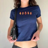 Papaya Fruit Baby Tee, Coquette Baby Tees, Vintage Womens Graphic Shirt Fit Streetwear