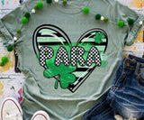 Para Clover Heart DTF Transfers - THIS IS NOT A SHIRT